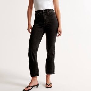 Abercrombie curve love ultra high rise ankle straight jeans